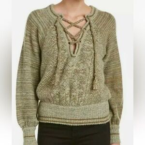 FREE PEOPLE Gray Knit Sweater